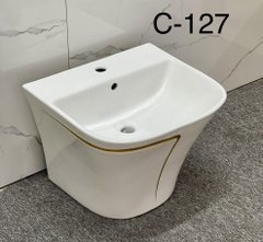Prince C127 - Chậu lavabo liền chân ( 45x50x40 )