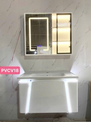Prince PVC18 Trắng - Bộ tủ chậu chống nước cao cấp