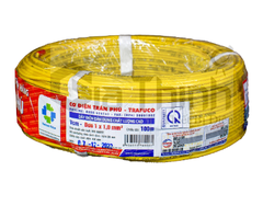 Trần Phú 1x1.0 vàng - Dây điện  đơn mềm ( trafuco )