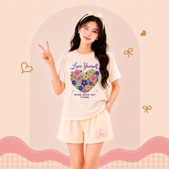 Bộ thả rông cộc tay - Chính hãng FreeMe - có sẵn đệm ngực - không cần mặc áo lót - cotton co giãn 4 chiều