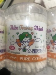 TĂM BÔNG THIÊN TRƯỜNG THÀNH TE CÁN NHỰA HỘP 80 PCS