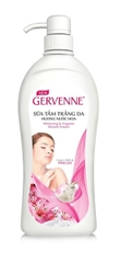 Sữa Tắm Trắng Da Hương Nước Hoa Gervenne 450g Hương Hoa Ly Hồng