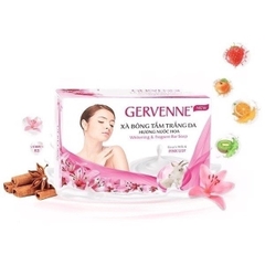 XÀ BÔNG TẮM TRẮNG DA TINH CHẤT SỮA DÊ & HƯƠNG HOA LILY HỒNG GERVENNE 120G