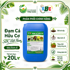 ĐẠM CÁ HỮU CƠ SBC 20L – KÍCH RỄ, XANH CÂY, PHỤC HỒI VÀ NUÔI TRÁI