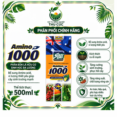 AMINO 1000 500ML – AMINO ACID ÚC, HỖ TRỢ PHỤC HỒI CÂY – RA RỄ – RA HOA ĐẬU TRÁI