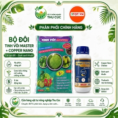 Bộ Đôi Rửa Vườn Tinh Vôi Master và Copper Đồng Nano – Làm Sạch Vườn, Hỗ Trợ Vàng Lá Thối Rễ