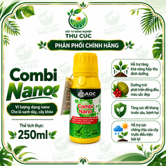 COMBI NANO 250ML AOC – BỔ SUNG TRUNG VI LƯỢNG, XANH LÁ – DÀY LÁ – PHỤC HỒI CÂY