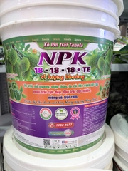 NPK 18-18-18+TE TANOFA 16KG – XÔ LỚN TRÁI, NUÔI TRÁI ĐỒNG ĐỀU