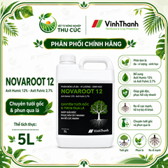 NOVAROOT 12 VĨNH THẠNH 5L – HUMIC FULVIC, GIẢI ĐỘC ĐẤT – PHỤC HỒI CÂY – RA RỄ MẠNH