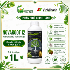 NOVAROOT 12 VĨNH THẠNH 1L – HUMIC FULVIC, GIẢI ĐỘC ĐẤT – PHỤC HỒI CÂY – RA RỄ MẠNH