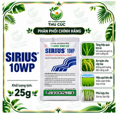 SIRIUS 10WP 25G – THUỐC TRỪ CỎ CHO LÚA SẠ VÀ LÚA CẤY