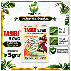 TASIEU 5.0WG 5G – EMAMECTIN BENZOATE 5% – QUẢN LÝ SÂU ĂN LÁ, SÂU ĐỤC QUẢ, BỌ TRĨ