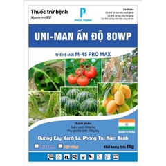 Mancozeb xanh UNI-MAN ẤN ĐỘ 80WP. Dưỡng cây xanh lá, phòng trừ nấm bệnh, gói 1kg