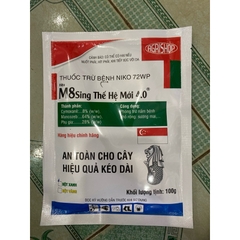 M8 Mancozeb Xanh ( 100gr), Phòng Trừ Nấm Bệnh Gây Hại Cây Trồng, Cháy Lá, Thán Thư, Phấn Trắng,…