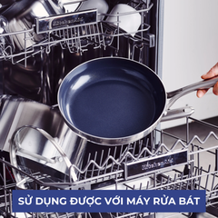 Bộ chảo chống dính 5 món phủ tinh thể kim cương cao cấp blue diamond 20 & 2x28cm