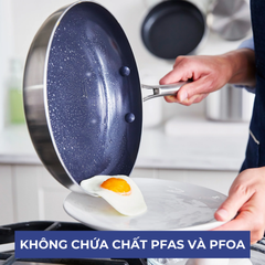 Bộ chảo chống dính 7 món phủ tinh thể kim cương cao cấp blue diamond 20 & 3x28cm