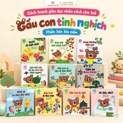 Combo 10 Cuốn Gấu Con Tinh Nghịch - Phiên bản Bìa Mềm - Sách Tranh Giáo Dục Nhân Cách Cho Trẻ