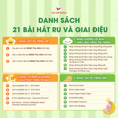 Vầng Trăng Ru Bé Ngủ - Lười Bông: 21 Bài Hát Ru, Tiếng Ồn Trắng Cho Bé 0–3 Tuổi