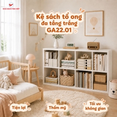 Kệ sách tổ ong đa tầng trắng GA22.01 - Tân Việt Books