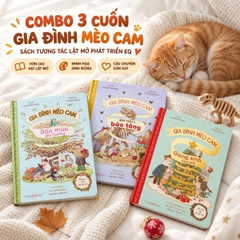 Combo 3 cuốn Gia đình Mèo Cam - Tái bản 2026 - Sách lật mở tương tác - Tân Việt Books