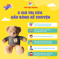 Gấu Bông Kể Chuyện Tân Việt Books - Màu Xám
