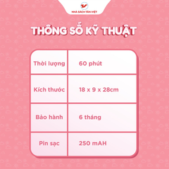 Thỏ bông kể chuyện mắt xanh - Size 25cm - Món quà trí tuệ cho bé
