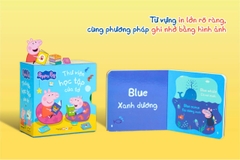 Combo 4 hộp sách Peppa Pig - Thư viện mini cho bé từ 2 tuổi - Giúp bé nhanh biết nói, biết đọc