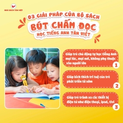 Bút chấm đọc - Học tiếng Anh Tân Việt (Trọn bộ 1 Bút + 12 cuốn sách)