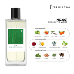 N01. Chill In The Wood - Hương Thơm Thanh Mát, Trẻ Trung Và Đẳng Cấp - F Fresh Spray (50ml)