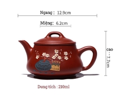 ấm tử sa - trụ sở - đại hồng bào - 210ml - Ngô văn thái