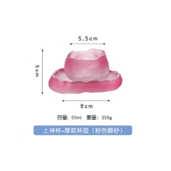 Bộ chén Liên Hoa Pha Lê, kèm đĩa - dung tích 55ml