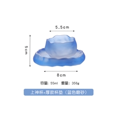 Bộ chén Liên Hoa Pha Lê, kèm đĩa - dung tích 55ml