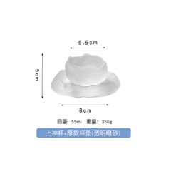 Bộ chén Liên Hoa Pha Lê, kèm đĩa - dung tích 55ml