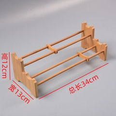 Gác chén tre 2 tầng - KT 34*13*12cm