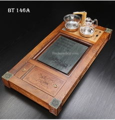 Bộ bàn trà BT146A - Kèm Bếp - Họa Tiết Tùng - Trúc - Cúc - Mai