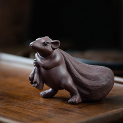 Pet trà chuột kéo bao tiền - kt: 9*4.2*6.8cm