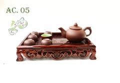 Bộ ấm chén bát tràng - trơn nâu - 250ml