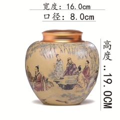 Hũ đựng trà đoản sa 2 nắp - không hộp