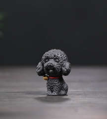 Pet trà - Poodle - Tử sa - kt: 5.9*4.4*3.6cm - 105g