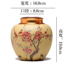 Hũ đựng trà đoản sa 2 nắp - không hộp