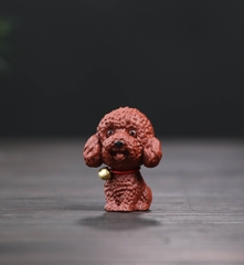 Pet trà - Poodle - Tử sa - kt: 5.9*4.4*3.6cm - 105g
