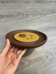 Thuyền trà tử nê - hoạ tiết đài sen - KT:14.4*8.23cm