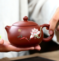 Ấm hà hoa tây thi - nghệ công sư ưu tú - đại hồng bào 280ml