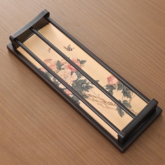 Gác chén tre tích hợp khay nhiều họa tiết KT 34.5*12*2cm - Gác chén 32*10.2*4cm