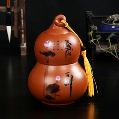 Hũ trà hồ lô 2 ngăn - KT: 16.2*11cm