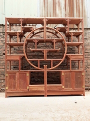 Kệ trưng bày gỗ hương lào - tủ ghép 2 kệ - KT 1 kệ : 200*100*32.7cm ( Giá mộc , hoàn thiện thêm 2tr )