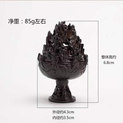 Lư xông trầm hợp kim - KT: 6.8*4.3*3.5cm