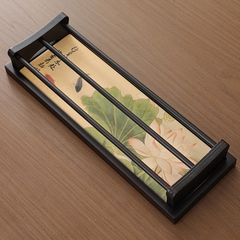 Gác chén tre tích hợp khay nhiều họa tiết KT 34.5*12*2cm - Gác chén 32*10.2*4cm