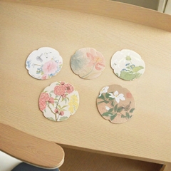 Bộ lót chén hoa cỏ 10