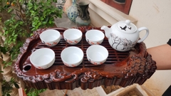 bộ ấm chén bát tràng + khay